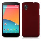Google Nexus5 スリムフィットPCカラーケース ( ネクサス5 EM01L / LG-D821 16GB 32GB 対応) 軽量ハード素材カバー Slim Design Cover Case 【全5色】 (Red(赤))