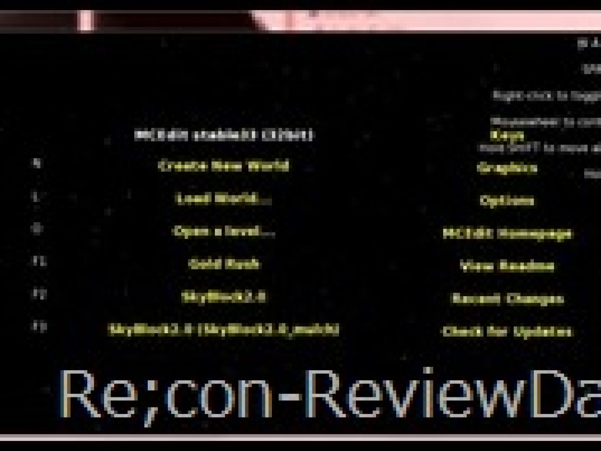Mceditでマップを編集する Recon Reviewdays