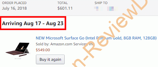 Amazon.comで購入したSurface Goが未だに発送されていない #Amazon #Microsoft #Surface #SurfaceGo