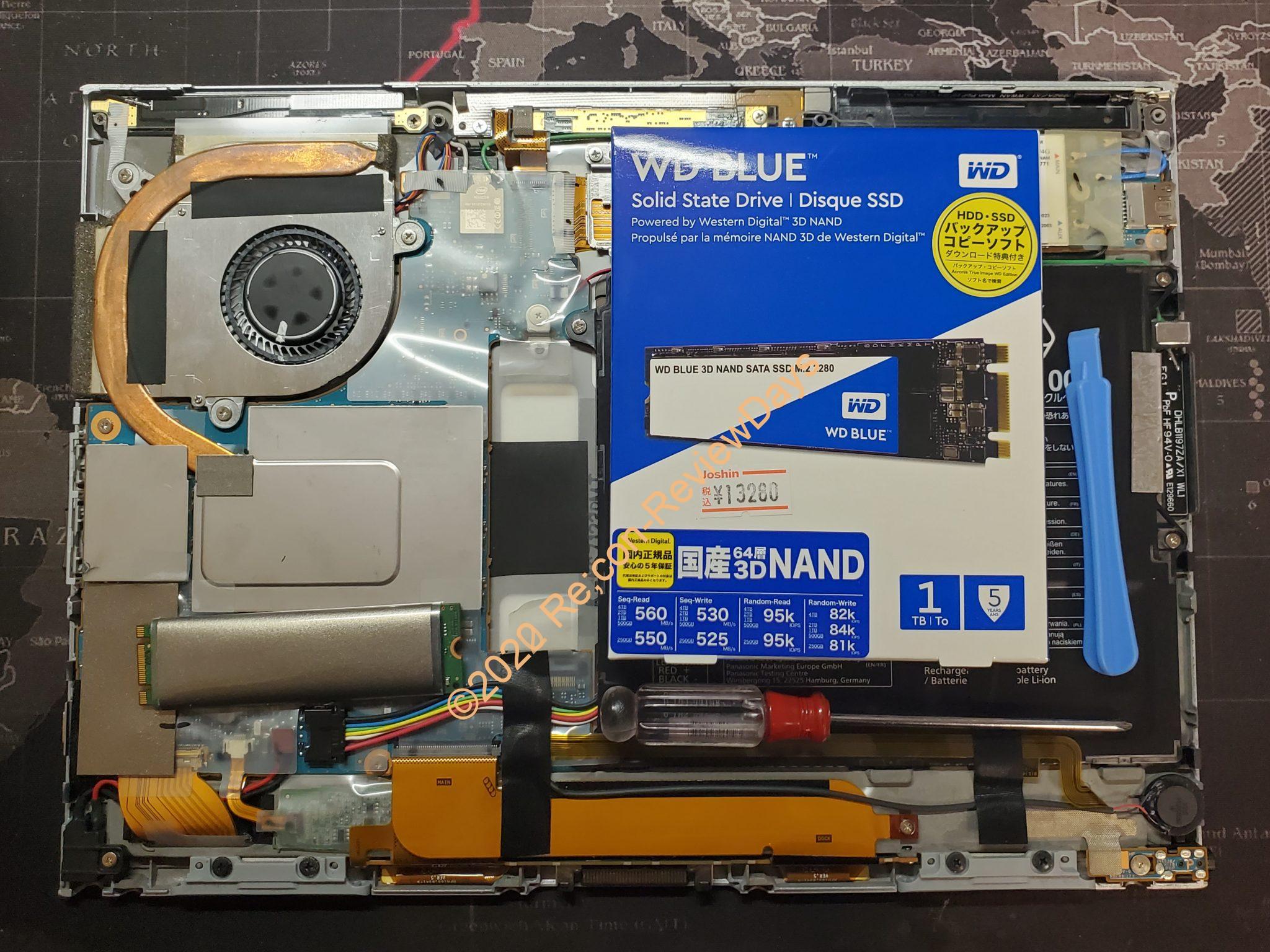 Panasonic Let’s note XZ6のM.2 2280 SSD(SATA3/NGFF)を交換する方法を簡単に解説 #Panasonic #Letsnote #XZ6 #SATA3 #M2 #NGFF #自作PC #改造 #分解