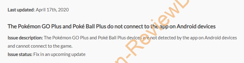 Android版pokemon Go Ver0 173 Gにアップデートするとgo Plus モンスターボールplus等が正常に繋がらなくなる不具合が発生中 Pokemongo ポケモンゴー Recon Reviewdays
