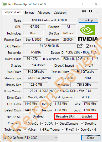 GALAX、GALAKURO GAMINGのグラフィックカードをResizable BAR対応VBIOSに更新する方法 #GALAX #GALAKURO #GALAKUROGAMING #NVIDIA #RTX3080 #自作PC #GPU #ResizableBAR