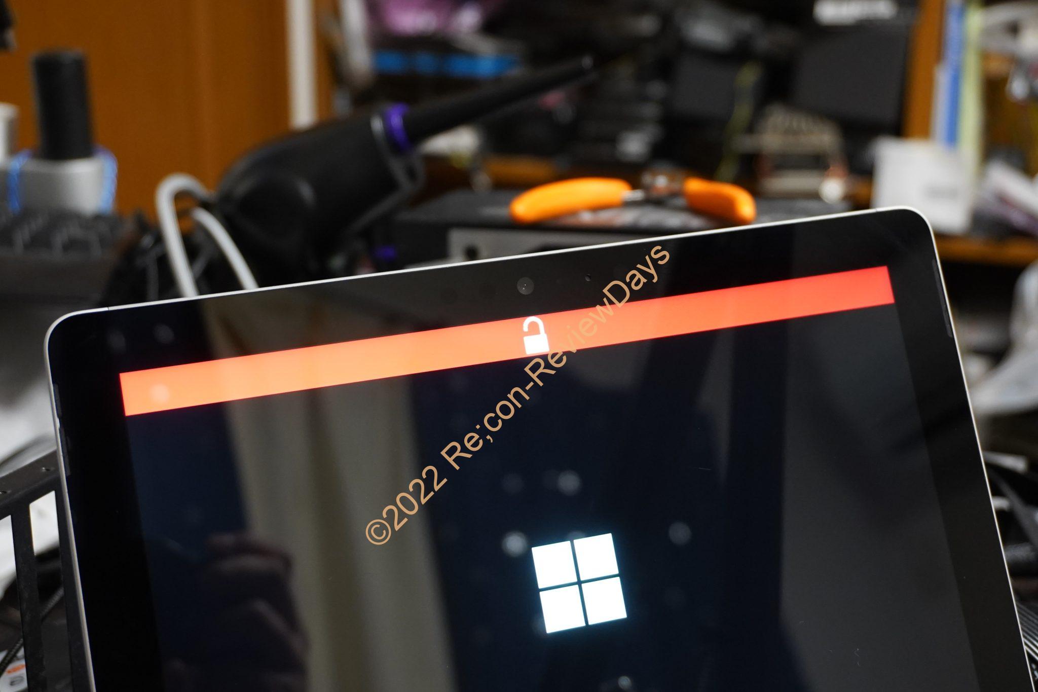 Microsoft Surfaceシリーズで起動時に赤いバーと南京錠アイコンが表示される場合の対象方法について #Microsoft #Surface #SurfaceGo