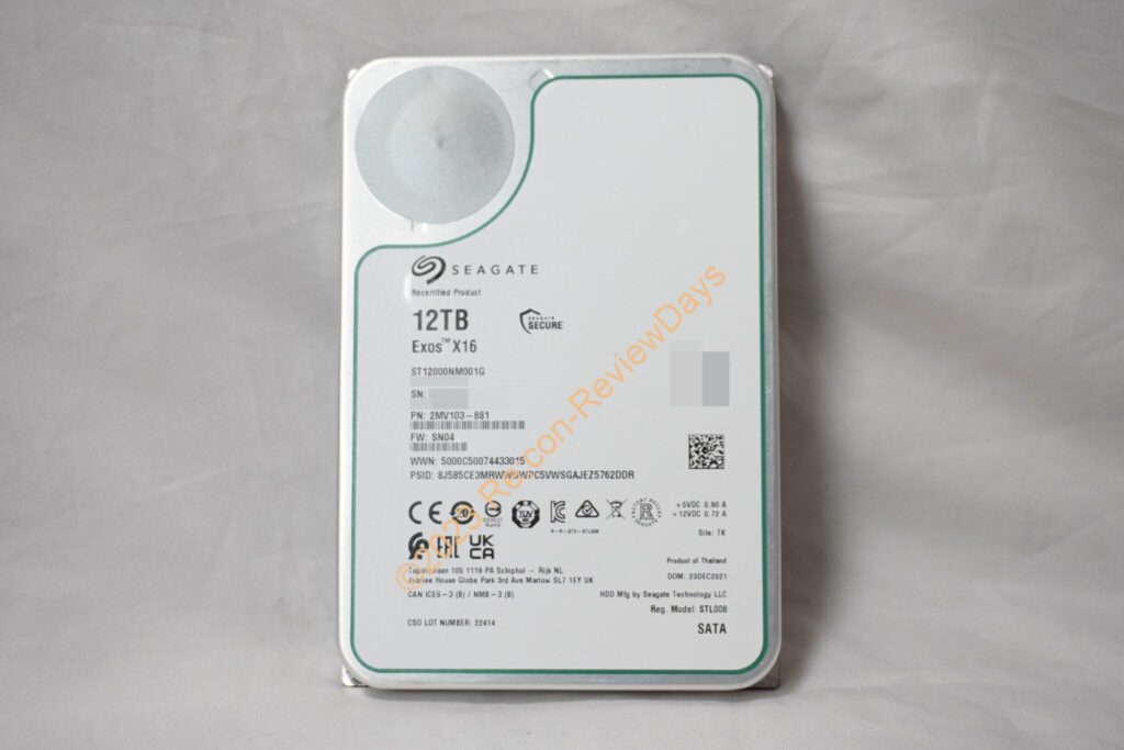 Seagate製の12TB HDDを2台購入したら、1台がスピンアップを繰り返す初期不良品でした