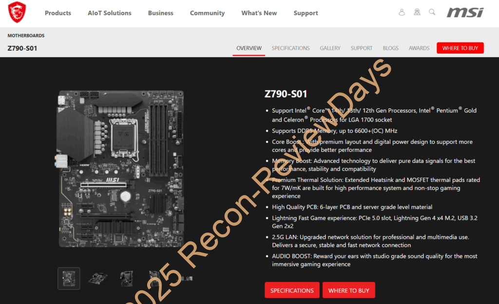 最近の組み込み用マザーボードの一部には公式サイトがちゃんと用意されている