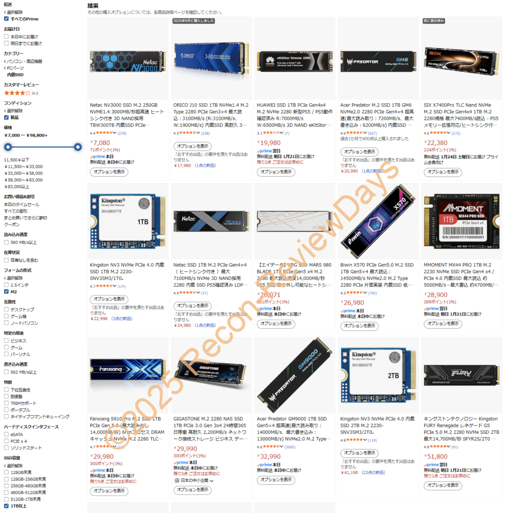 気付けばSSDも大幅に値上がりしていたお話 #自作PC #SSD #NVMe