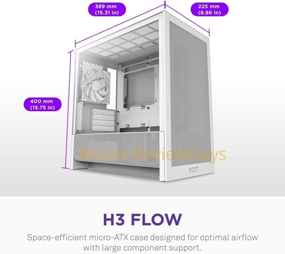 NZXT製のMicro-ATX対応ミドルタワーPCケース「H3 Flow」がタイムセール特価6,784円で販売中 #Amazon #NZXT #タイムセール #特価 #PCパーツ #自作PC